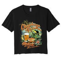 Cheeseburger In Paradise Heaven On Earth Women's Crop Top Tee