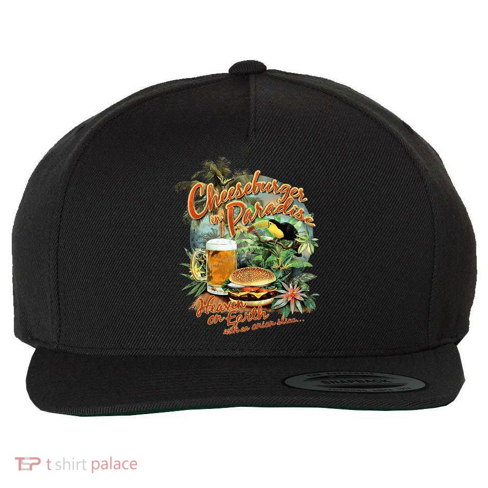 Cheeseburger In Paradise Heaven On Earth Wool Snapback Cap