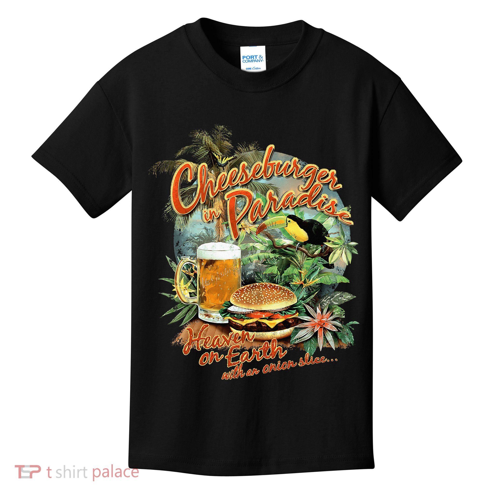 Cheeseburger In Paradise Heaven On Earth Kids T-Shirt