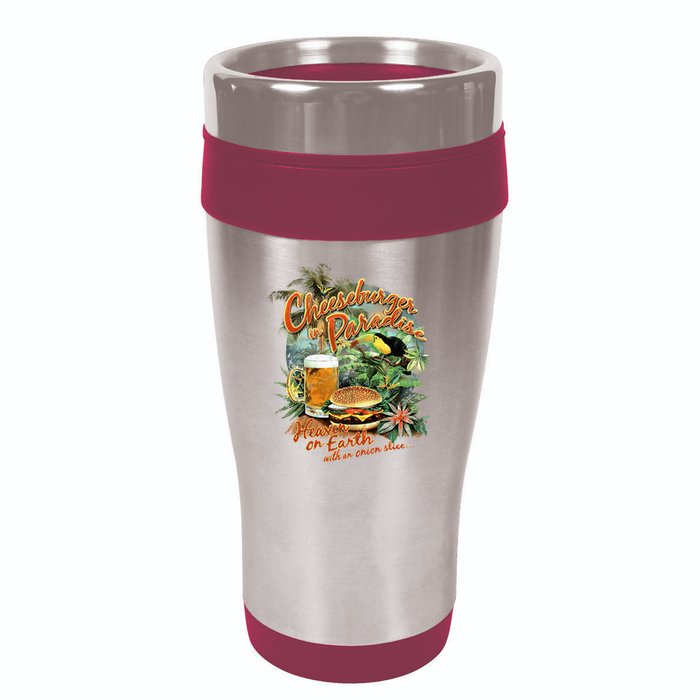 Cheeseburger In Paradise Heaven On Earth 16oz Travel Tumbler