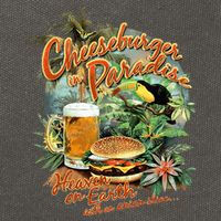 Cheeseburger In Paradise Heaven On Earth Cotton Canvas Backpack