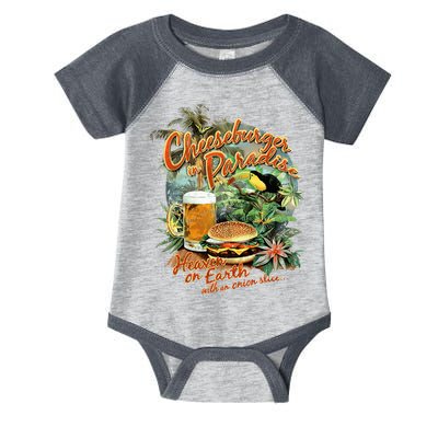 Cheeseburger In Paradise Heaven On Earth Infant Baby Jersey Bodysuit