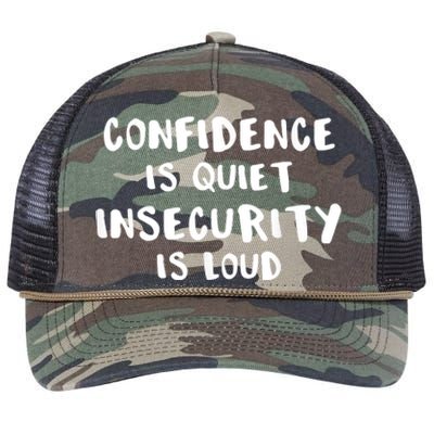 Confidence Is Quiet Insecurity Is Loud AntiBullying Retro Rope Trucker Hat Cap