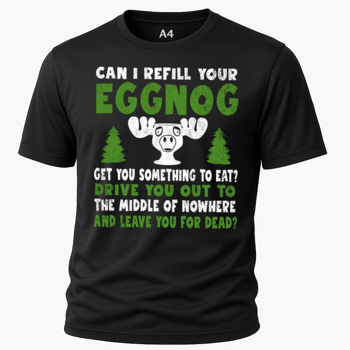 Can I Refill Your Eggnog Christmas Vacation Quote Cooling Performance Crew T-Shirt