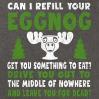Can I Refill Your Eggnog Christmas Vacation Quote Cotton Canvas Backpack