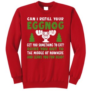 Can I Refill Your Eggnog Christmas Vacation Quote Sweatshirt