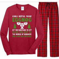 Can I Refill Your Eggnog Christmas Vacation Quote Long Sleeve Pajama Set