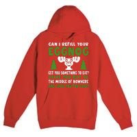 Can I Refill Your Eggnog Christmas Vacation Quote Premium Pullover Hoodie