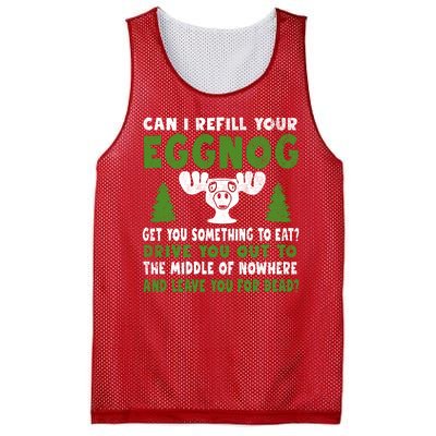 Can I Refill Your Eggnog Christmas Vacation Quote Mesh Reversible Basketball Jersey Tank