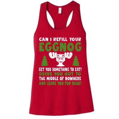 Can I Refill Your Eggnog Christmas Vacation Quote Womens Tank Top