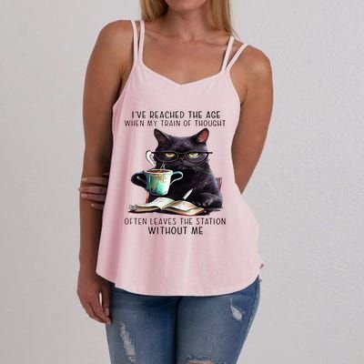 Cat IVe Reached The Age Often Leave The Station Without Me Women's Strappy Tank