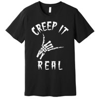 Creep It Real Skeleton Hand Shaka Premium T-Shirt