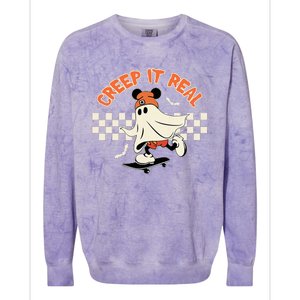 Creep It Real Spooky Ghost Mouse Colorblast Crewneck Sweatshirt