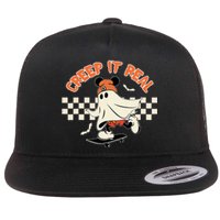 Creep It Real Spooky Ghost Mouse Flat Bill Trucker Hat