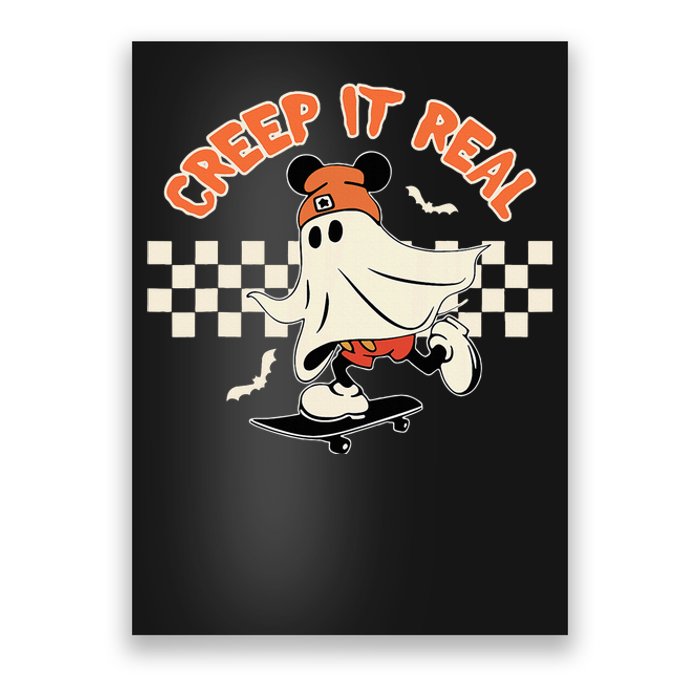 Creep It Real Spooky Ghost Mouse Poster