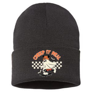 Creep It Real Spooky Ghost Mouse Sustainable Knit Beanie