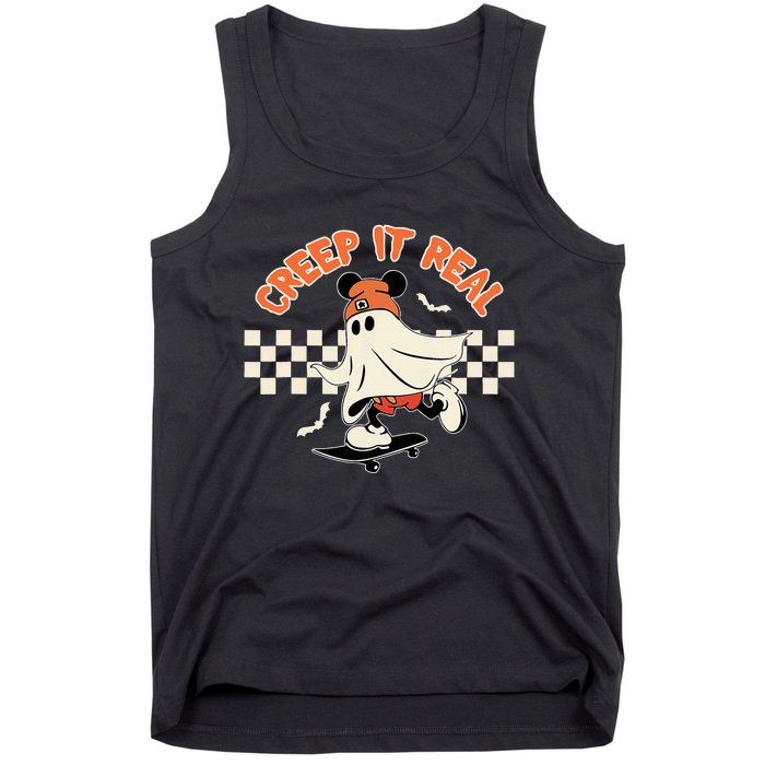 Creep It Real Spooky Ghost Mouse Tank Top