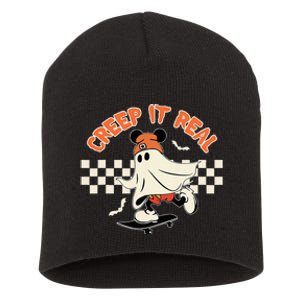 Creep It Real Spooky Ghost Mouse Short Acrylic Beanie