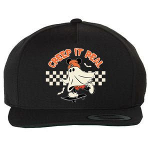 Creep It Real Spooky Ghost Mouse Wool Snapback Cap