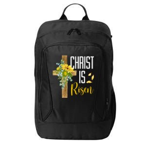 Christ Is Risen Sunflower Cross Easter City Backpack