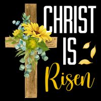 Christ Is Risen Sunflower Cross Easter Backpack