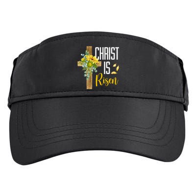 Christ Is Risen Sunflower Cross Easter Adult Drive Performance Visor