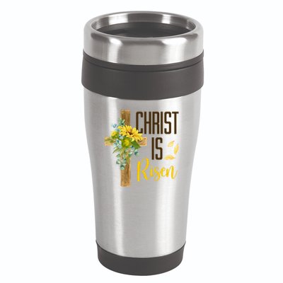 Christ Is Risen Sunflower Cross Easter 16oz Travel Tumbler