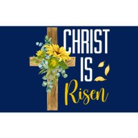 Christ Is Risen Sunflower Cross Easter Bumper Sticker