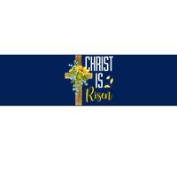 Christ Is Risen Sunflower Cross Easter Bumper Sticker