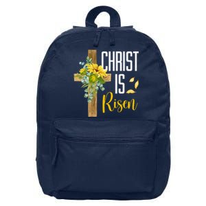 Christ Is Risen Sunflower Cross Easter 16 in Basic Backpack