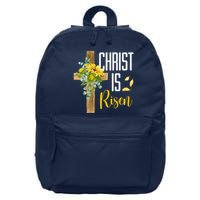 Christ Is Risen Sunflower Cross Easter 16 in Basic Backpack