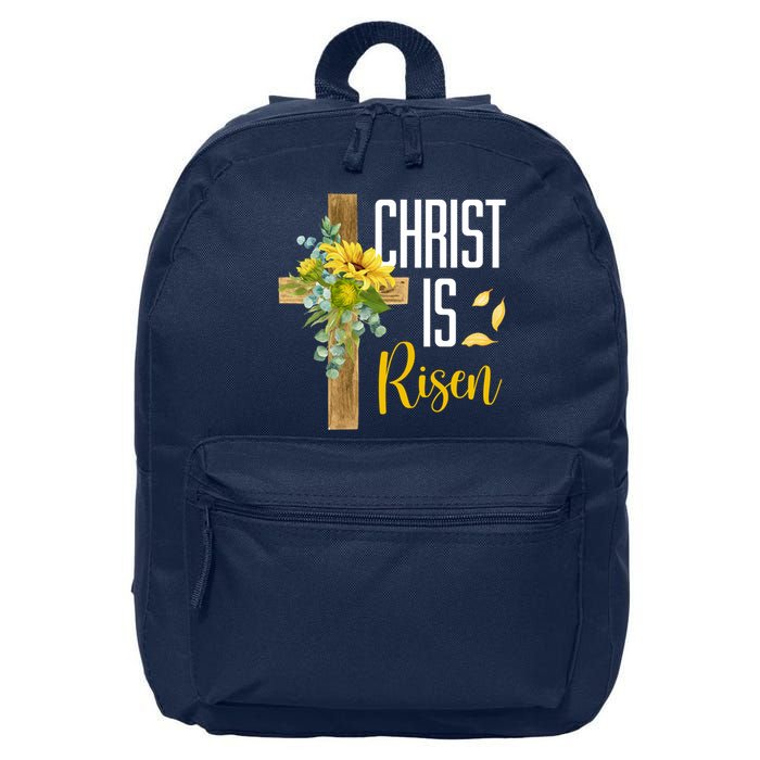 Christ Is Risen Sunflower Cross Easter 16 in Basic Backpack
