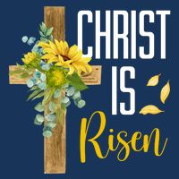 Christ Is Risen Sunflower Cross Easter 16 in Basic Backpack
