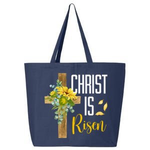 Christ Is Risen Sunflower Cross Easter 25L Jumbo Tote