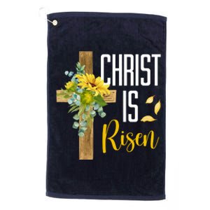 Christ Is Risen Sunflower Cross Easter Platinum Collection Golf Towel