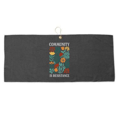 Community Is Resistance Large Microfiber Waffle Golf Towel