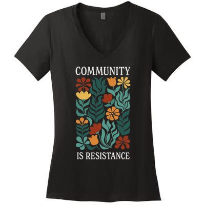 Community Is Resistance Women's V-Neck T-Shirt