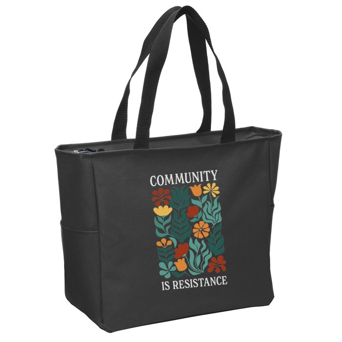 Community Is Resistance Zip Tote Bag