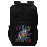 Cute I ROCK THE SPECTRUM Autism Awareness Mommy Respect Impact Tech Backpack