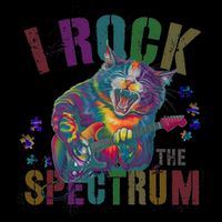Cute I ROCK THE SPECTRUM Autism Awareness Mommy Respect Impact Tech Backpack