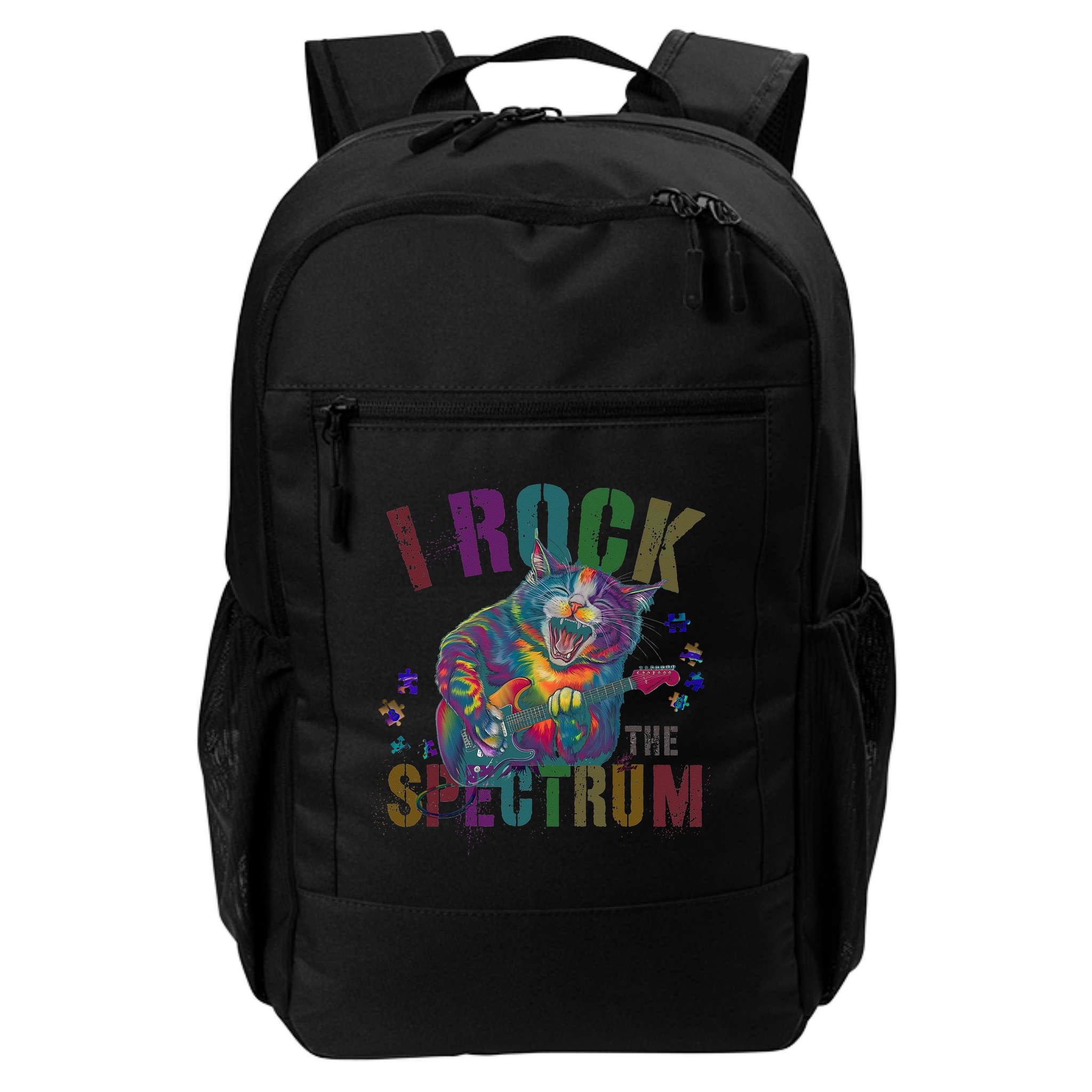 Cute I ROCK THE SPECTRUM Autism Awareness Mommy Respect Backpack