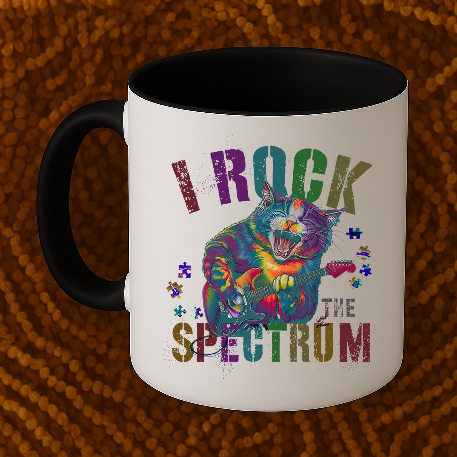 Cute I ROCK THE SPECTRUM Autism Awareness Mommy Respect Mug