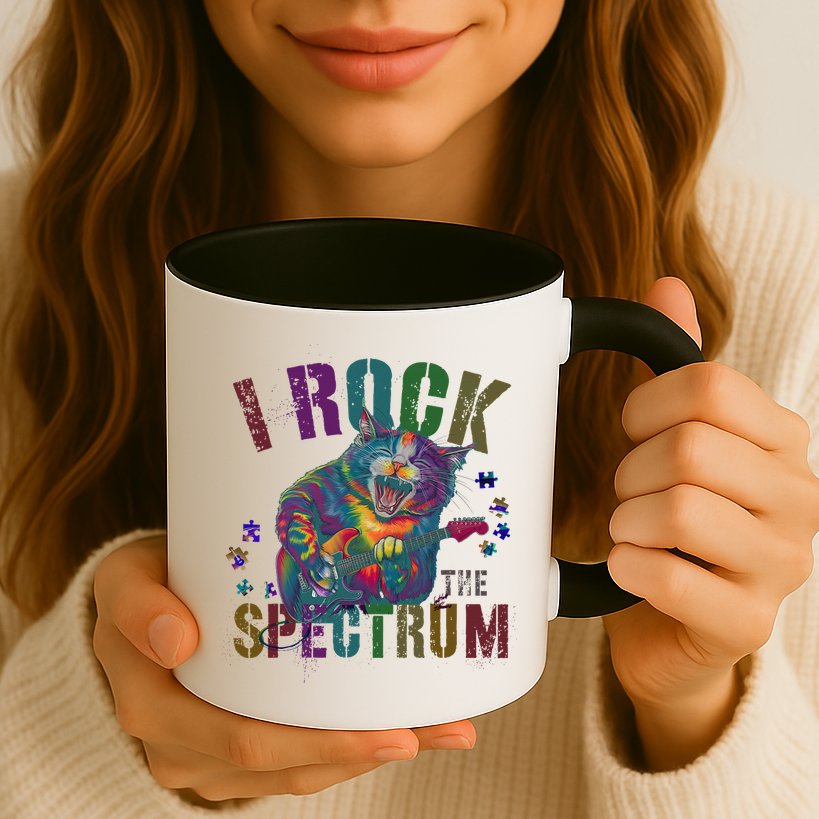 Cute I ROCK THE SPECTRUM Autism Awareness Mommy Respect Mug