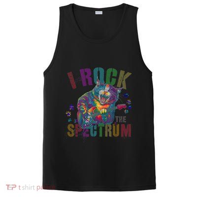 Cute I ROCK THE SPECTRUM Autism Awareness Mommy Respect PosiCharge Competitor Tank