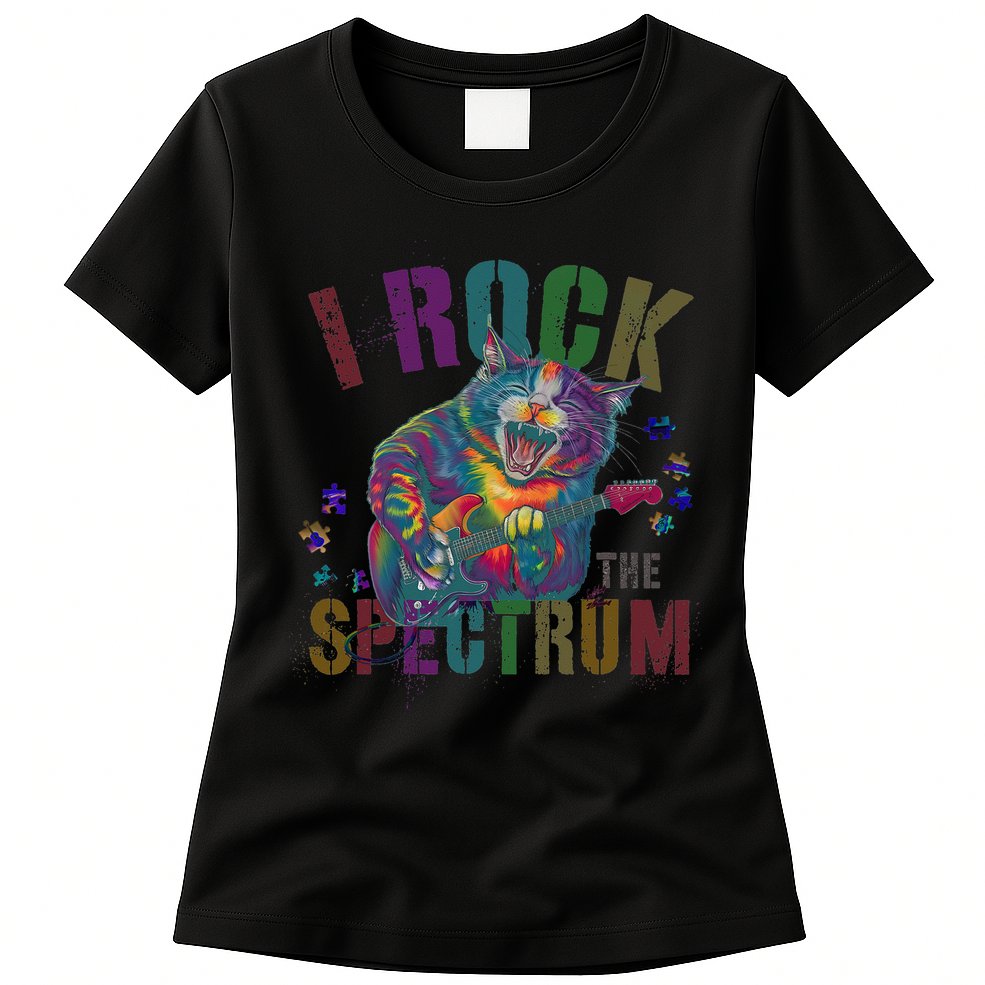 Cute I ROCK THE SPECTRUM Autism Awareness Mommy Respect Womens T-Shirt