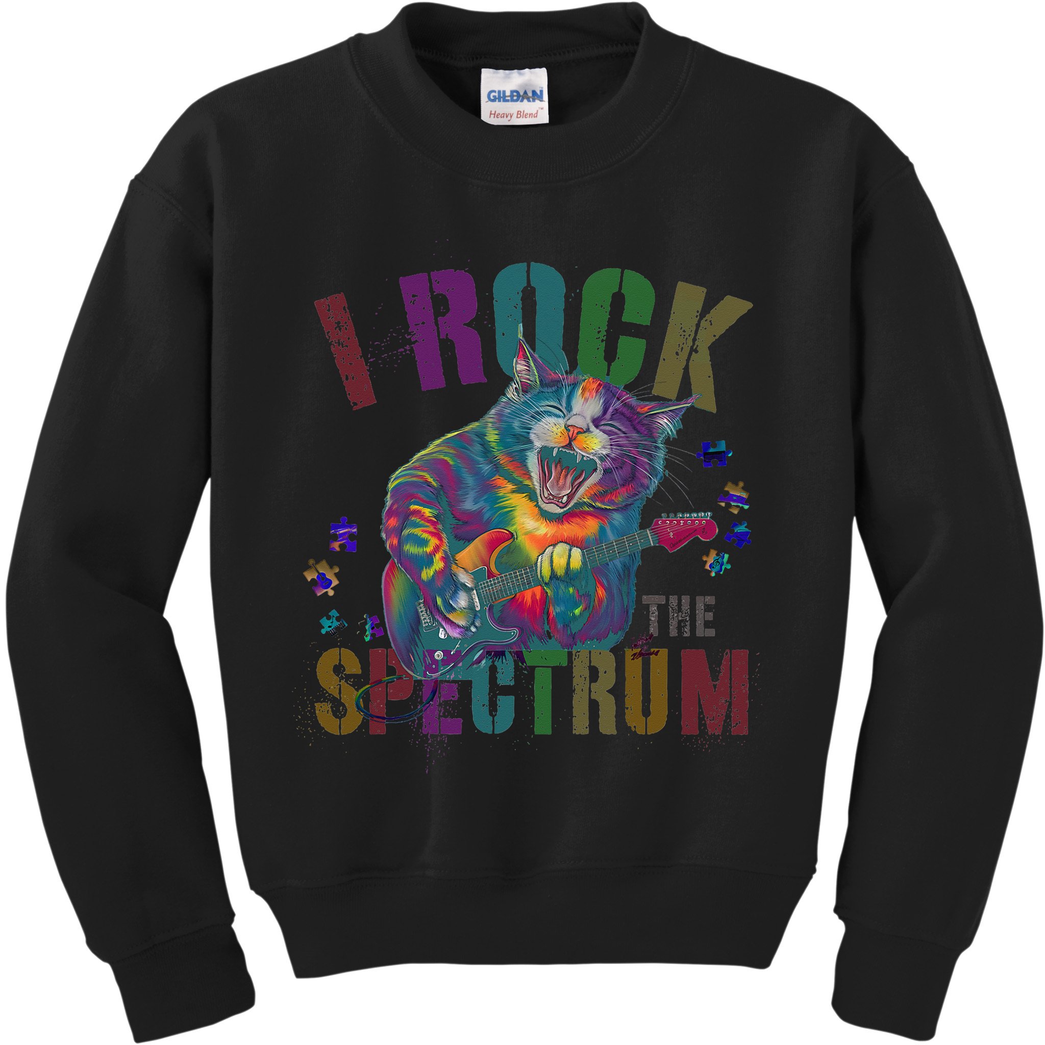 Cute I ROCK THE SPECTRUM Autism Awareness Mommy Respect Kids Sweatshirt