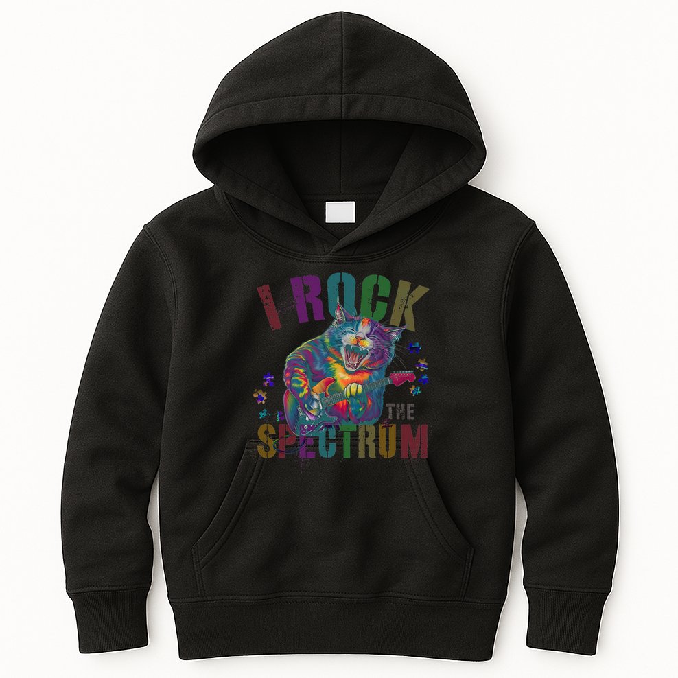 Cute I ROCK THE SPECTRUM Autism Awareness Mommy Respect Kids Hoodie