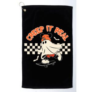 Creep It Real Spooky Ghost Mouse Halloween Platinum Collection Golf Towel