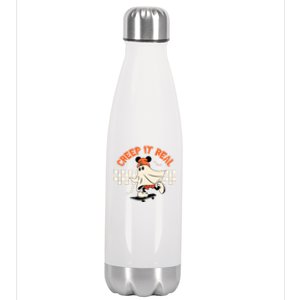 Creep It Real Spooky Ghost Mouse Halloween Stainless Steel Insulated Water Bottle