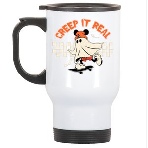 Creep It Real Spooky Ghost Mouse Halloween Stainless Steel Travel Mug